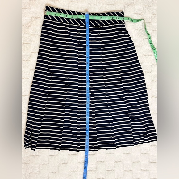 J. Crew Blue and Silver Pleated Midi Skirt - Picture 9 of 9